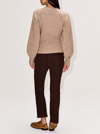 Sculpted Cardigan,GUEST IN RESIDENCE,TAUPE,Image 3