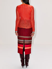 Pleated Cardigan,CHRISTOPHER JOHN ROGERS,MABOLO,Image 3