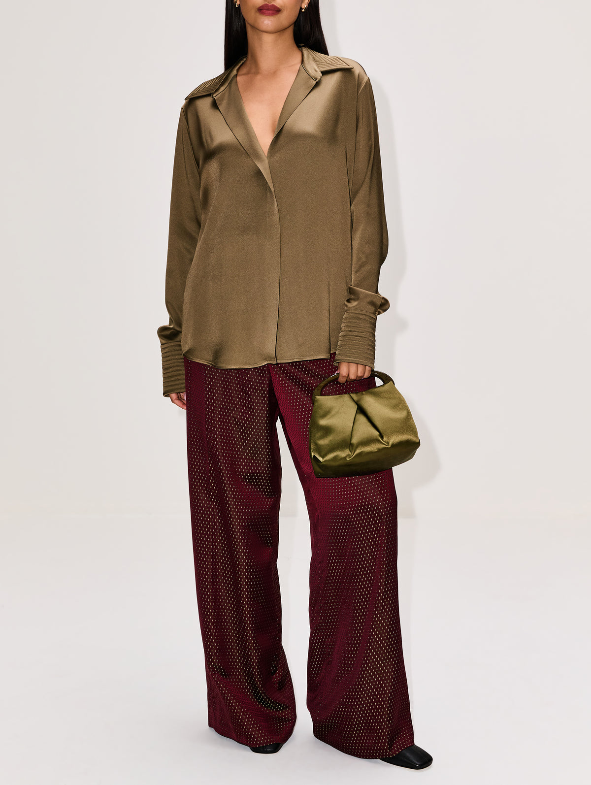 Celinta Shirt,DRIES VAN NOTEN,KHAKI,Image 2