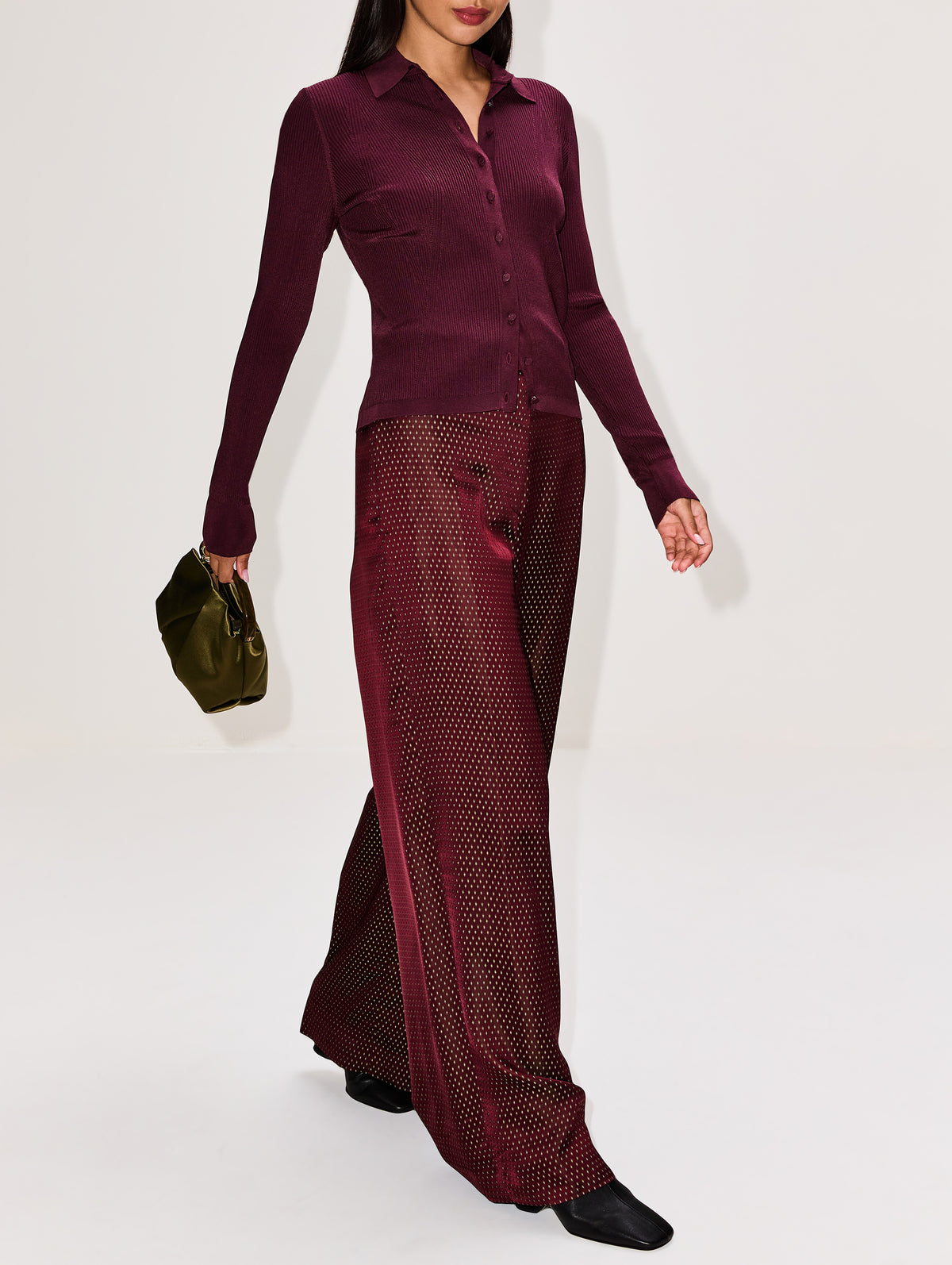 Penn Pant,DRIES VAN NOTEN,BURGUNDY,Image 3