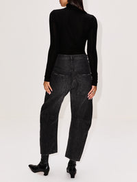 Pascale Turtleneck Top,AGOLDE,BLACK,Image 3