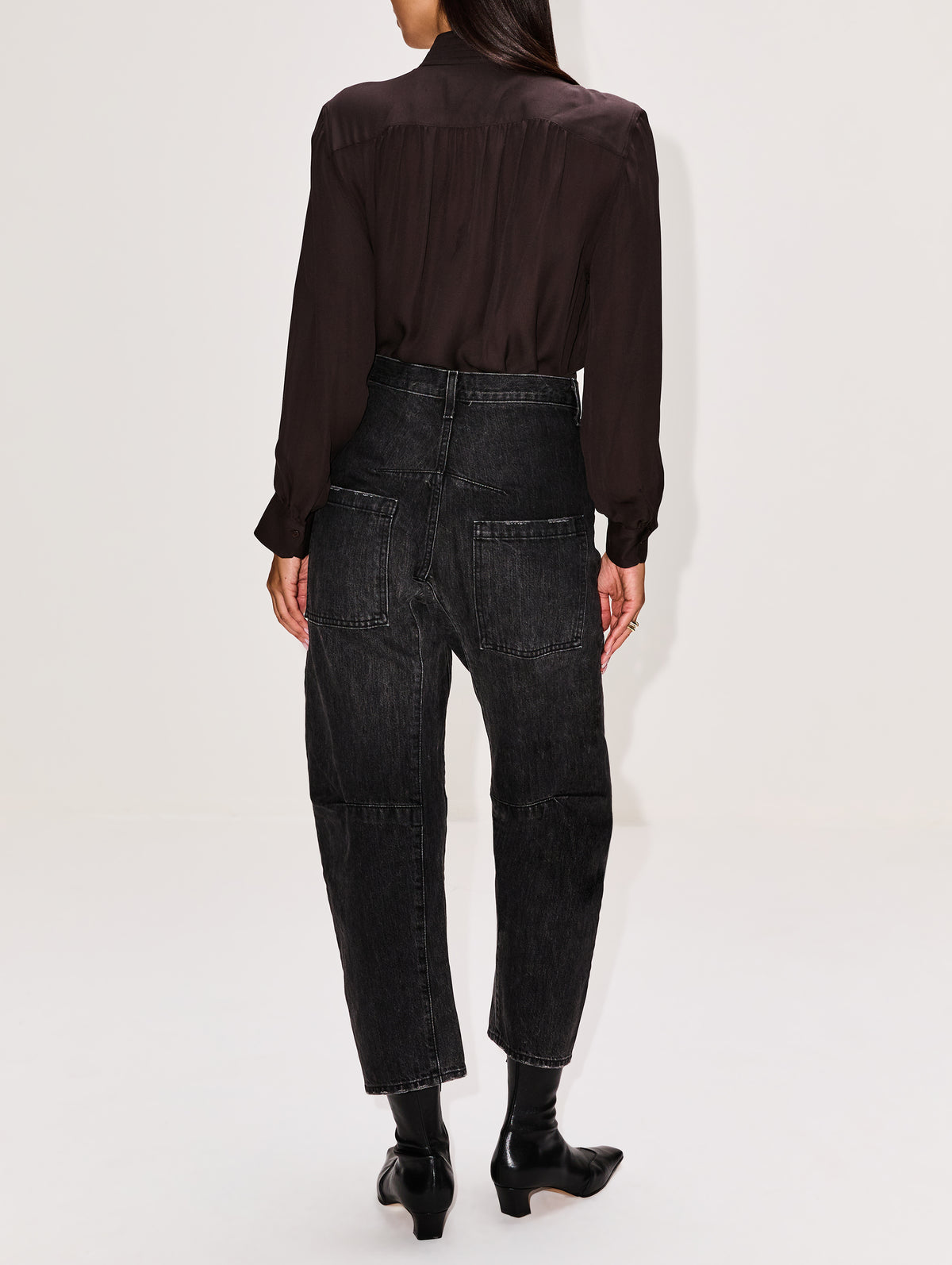 Revi Blouse,NILI LOTAN,CHOCOLATE BROWN,Image 3