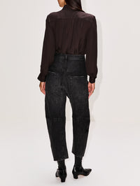 Revi Blouse,NILI LOTAN,CHOCOLATE BROWN,Image 3