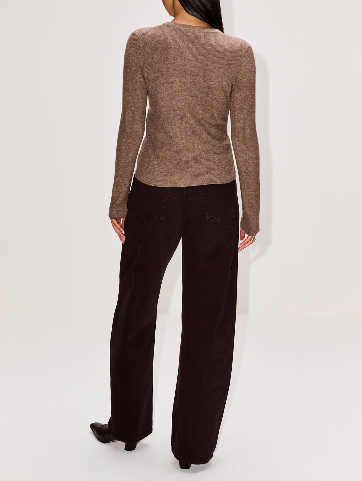 Avery Ribbed Cardigan,ELYSEWALKER LABEL,IVORY,Image 9