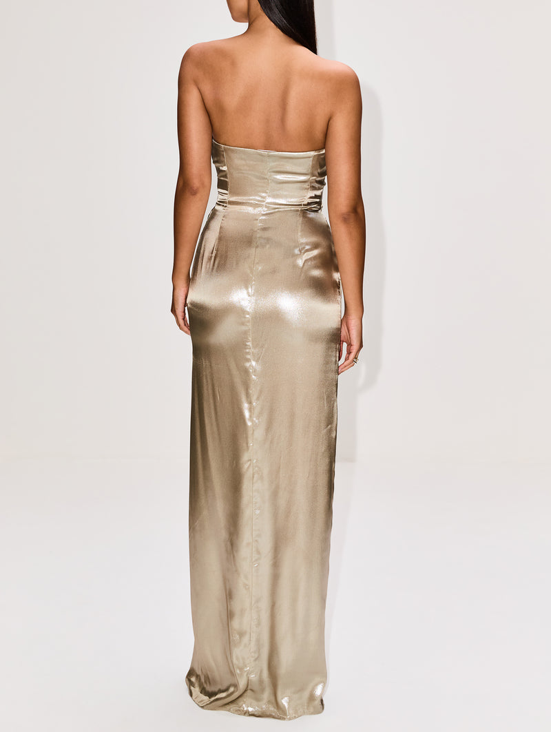 Laminated Bandeau Dress