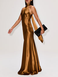 Sienna Gown,GALVAN,TOFFEE,Image 3