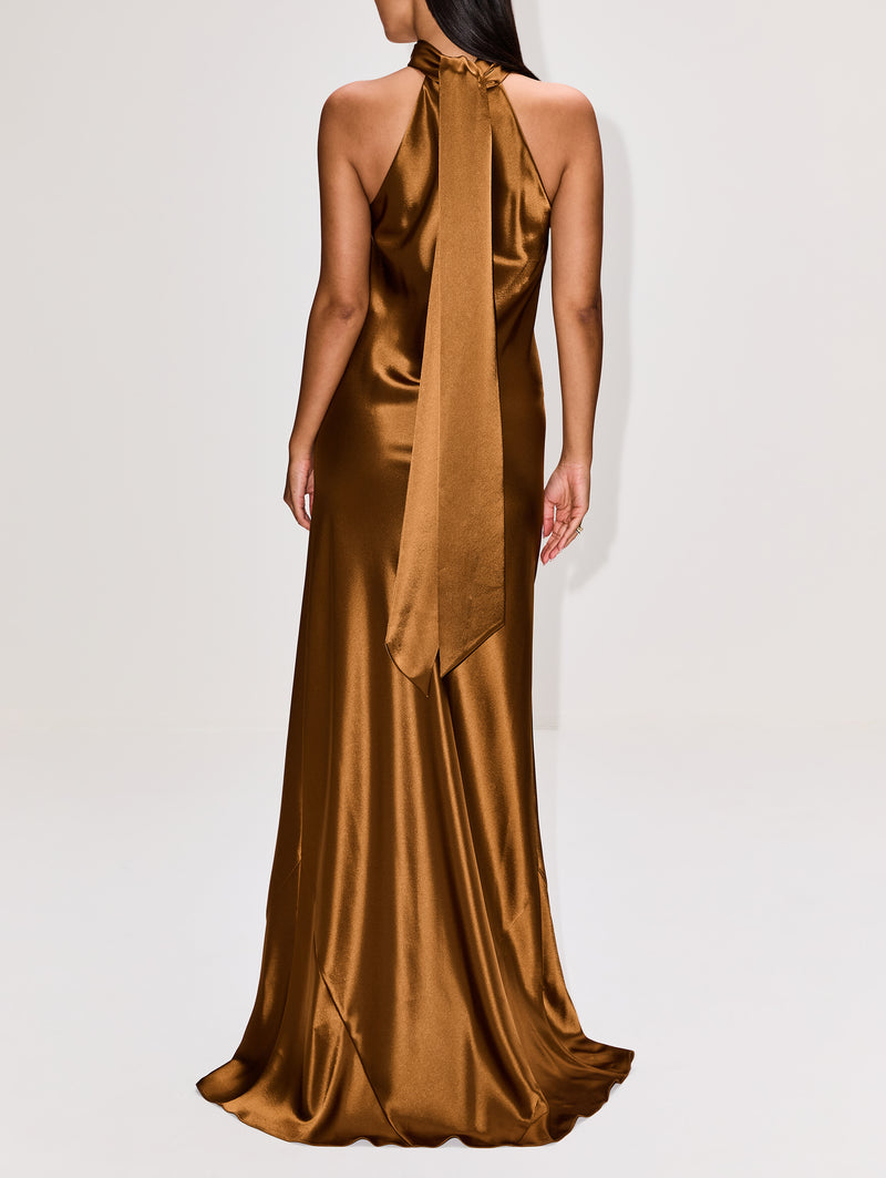 GALVAN | Women's | Sienna Gown | TOFFEE DRESS COCKTAIL | Size FR 40 GALVAN | Women's | Sienna Gown | TOFFEE DRESS COCKTAIL | Size FR 40
