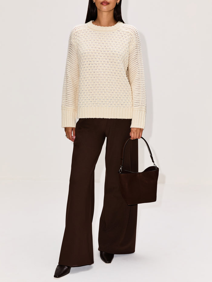 Gus Sweater,LA LIGNE,CREAM WHITE,Image 1