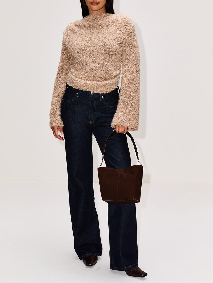 Wrap Sweater,MAGDA BUTRYM,BEIGE,Image 1