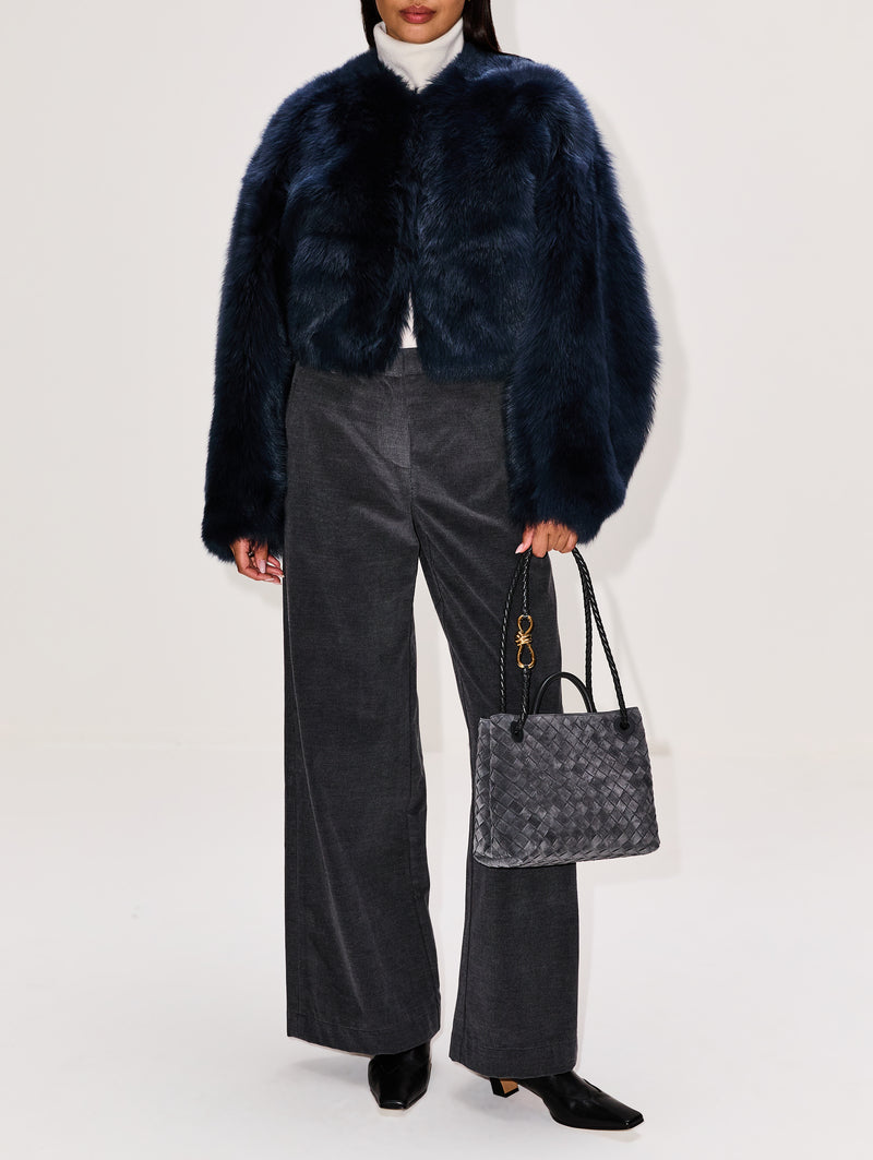 Cropped Shearling Jacket