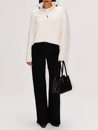 Sadie Zip Cardigan,LISA YANG,CREAM,Image 2