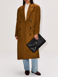 Double Breasted Coat,SAINT LAURENT,OCRE,Image 2