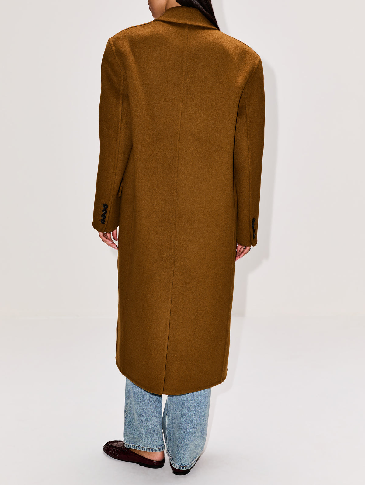 Double Breasted Coat,SAINT LAURENT,OCRE,Image 3