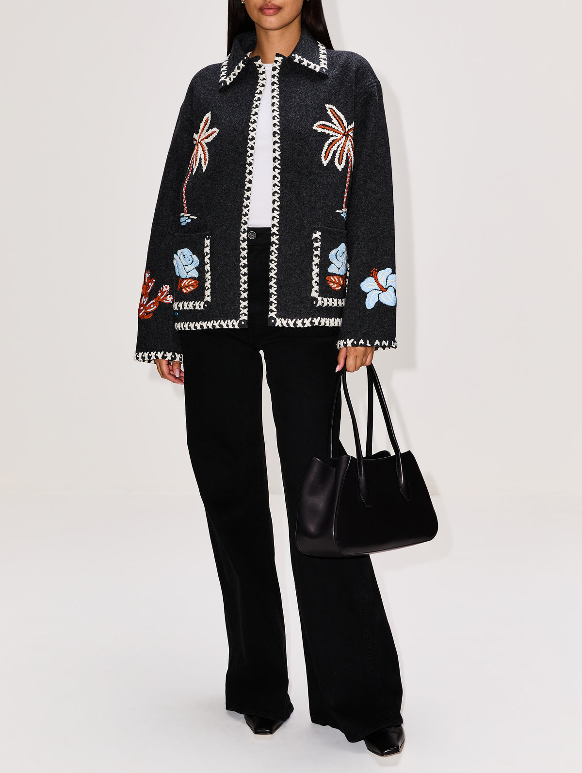 Remember Me Jacket,ALANUI,CHARCOAL/MULTI,Image 2