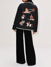 Remember Me Jacket,ALANUI,CHARCOAL/MULTI,Image 3