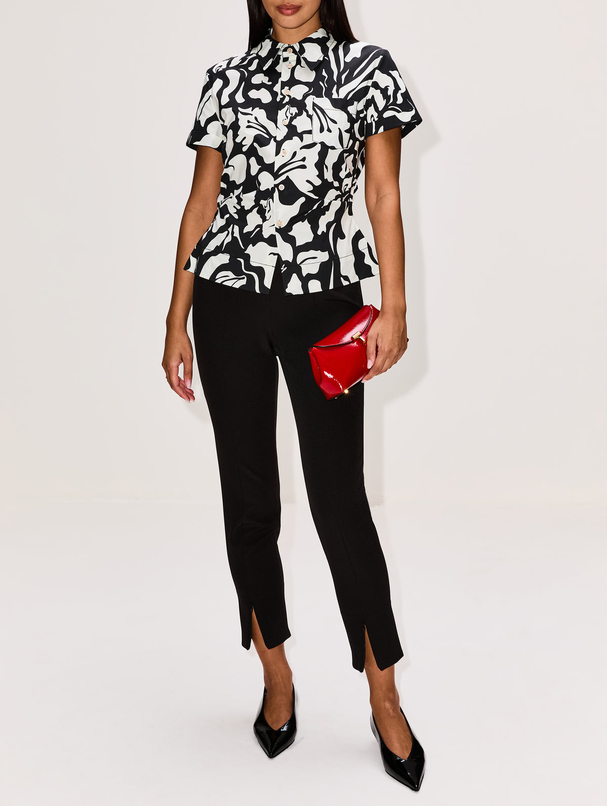 Sam Top,AMIR TAGHI,BLACK/ECRU,Image 2