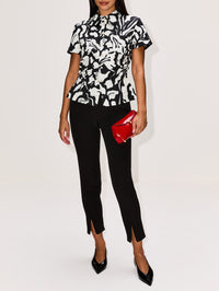 Sam Top,AMIR TAGHI,BLACK/ECRU,Image 2