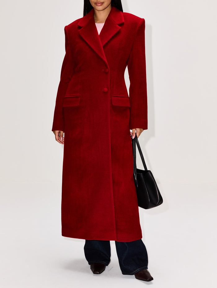 Vonnie Coat,TOVE,DARK RED,Image 1