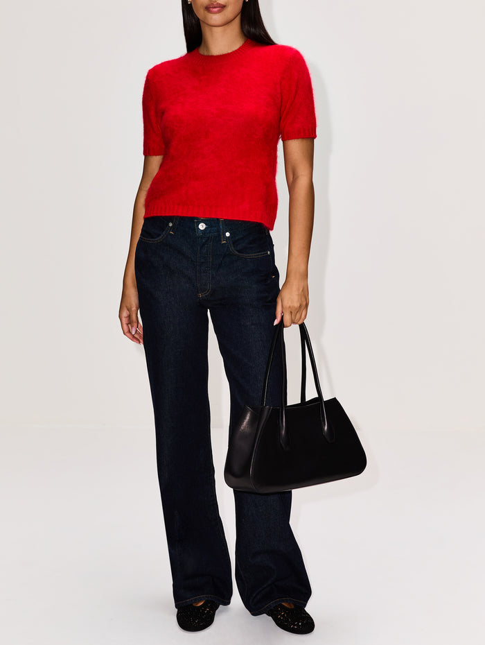 Veda Brushed Sweater,KALLMEYER,VERMILLION,Image 1