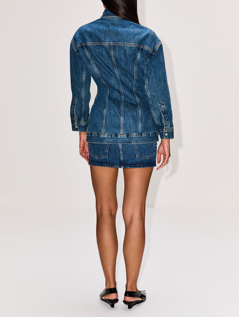 Denim Micro Mini Skirt