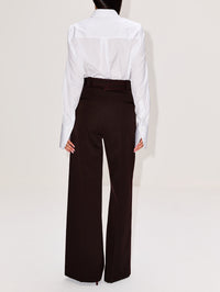 Flat Front Trouser,CHRISTOPHER JOHN ROGERS,PUMPERNICKEL,Image 4