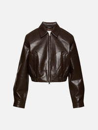 Essie Cropped Jacket,AGOLDE,CHOCOLATE,Image 1