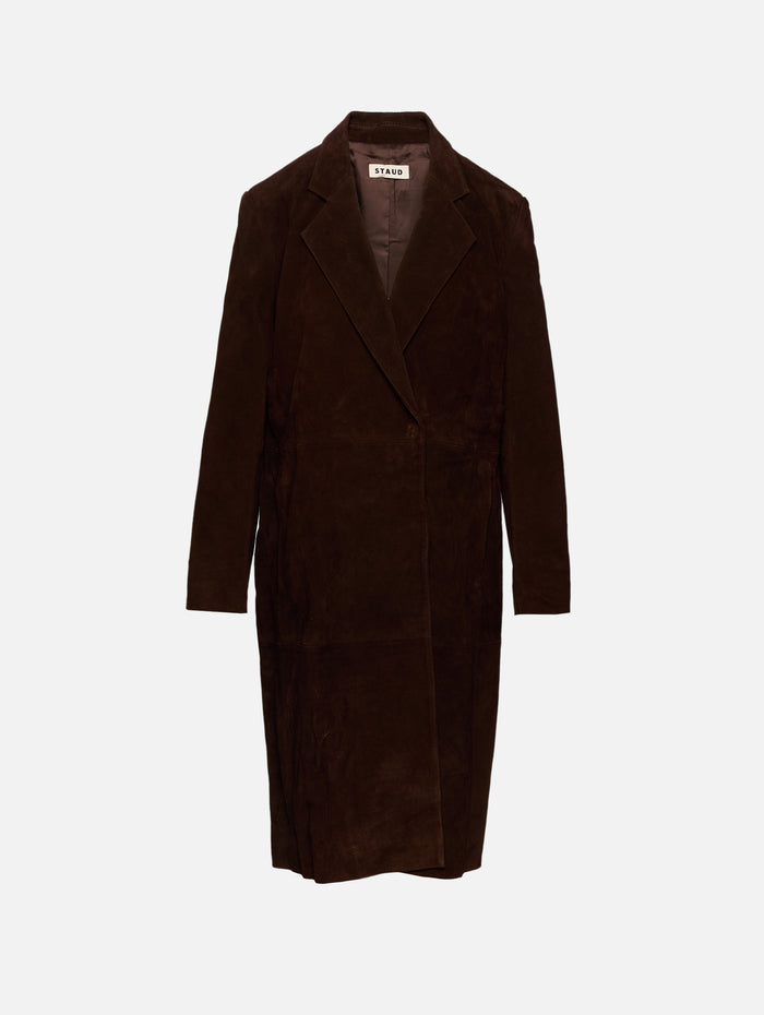Sabine Suede Jacket,STAUD,ESPRESSO,Image 1