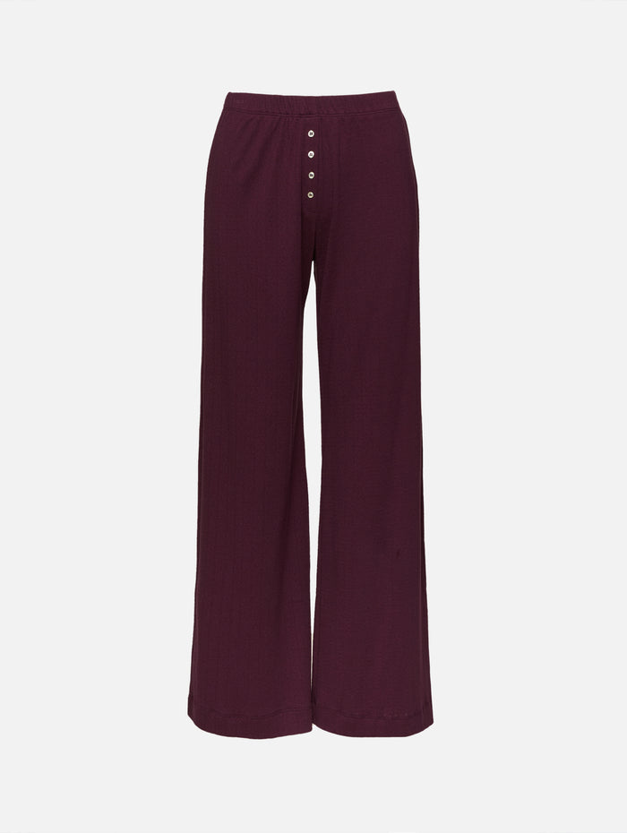 Pointelle Boxer Pant,LESET,DARK BERRY,Image 1