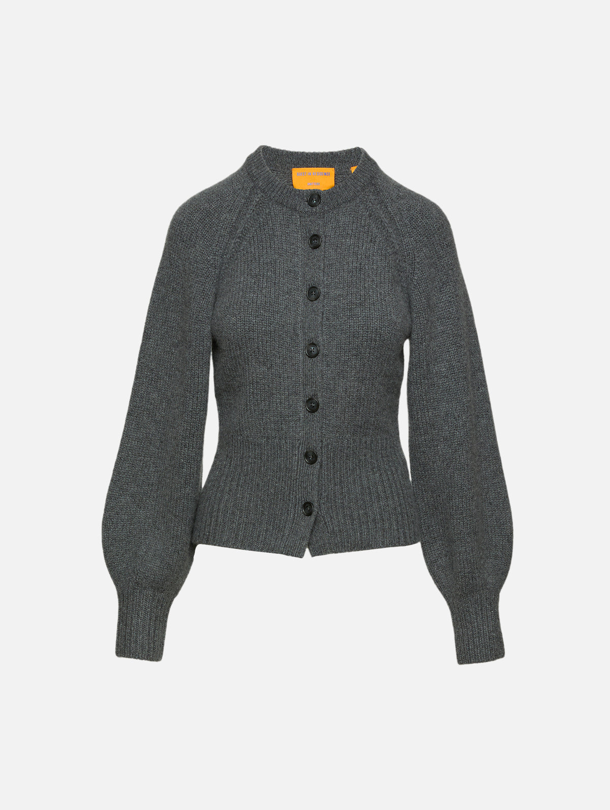 Sculpted Cardigan,GUEST IN RESIDENCE,CHARCOAL,Image 1