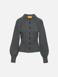 Sculpted Cardigan,GUEST IN RESIDENCE,CHARCOAL,Image 1