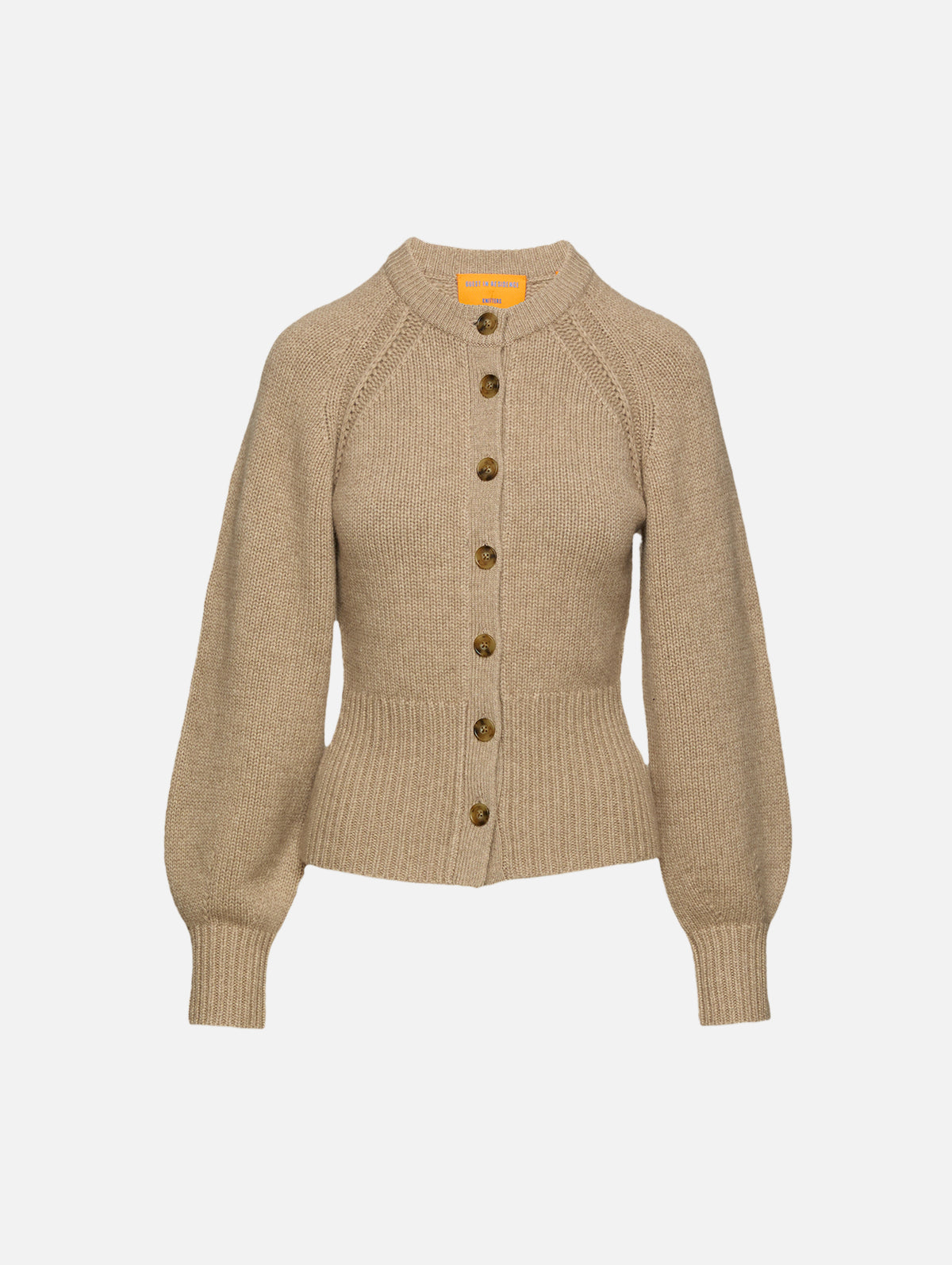 Sculpted Cardigan,GUEST IN RESIDENCE,TAUPE,Image 1