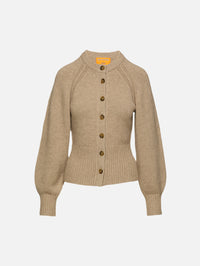 Sculpted Cardigan,GUEST IN RESIDENCE,TAUPE,Image 1