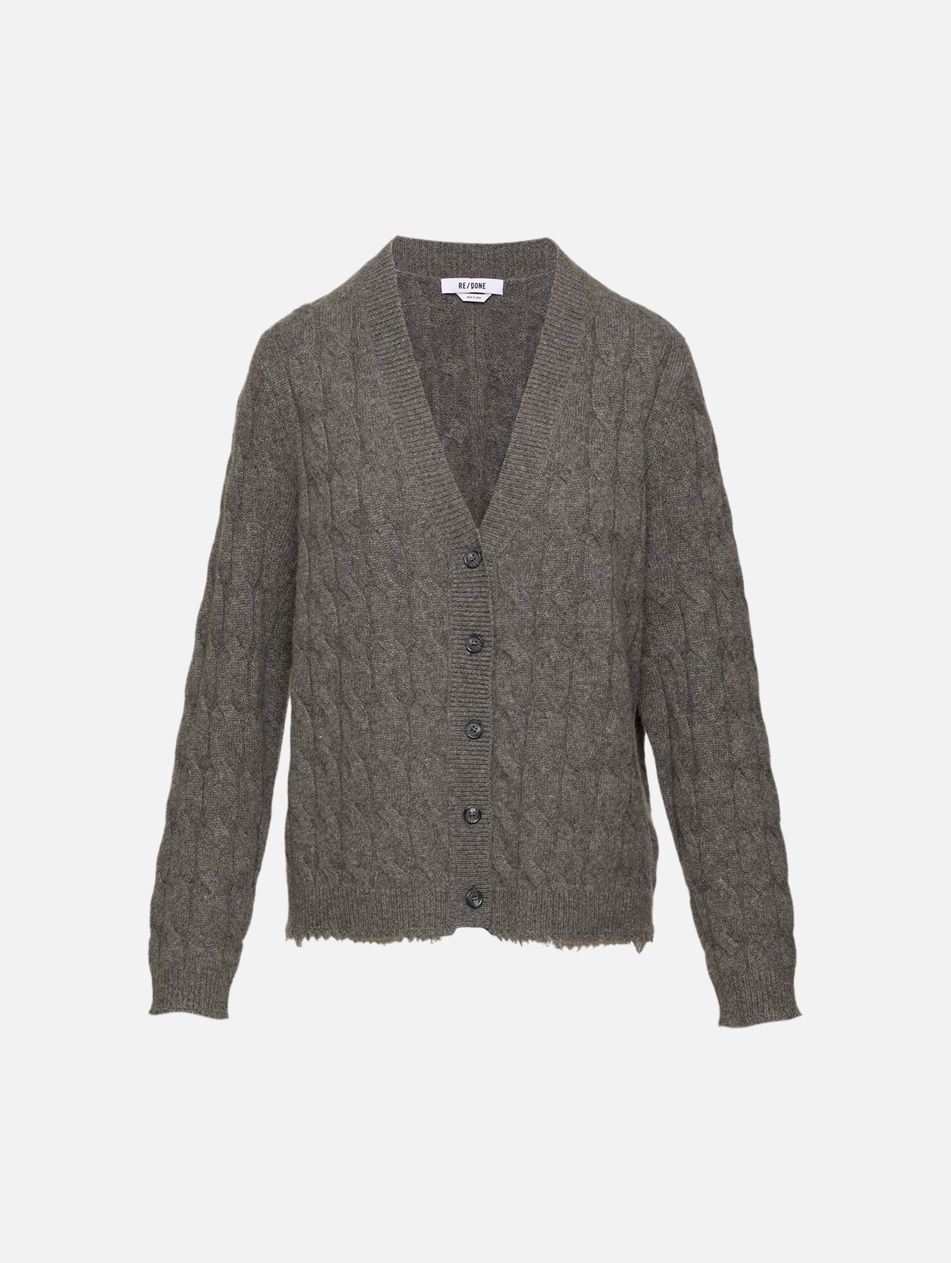 Cable V Neck Cardigan | RE/DONE | elysewalker