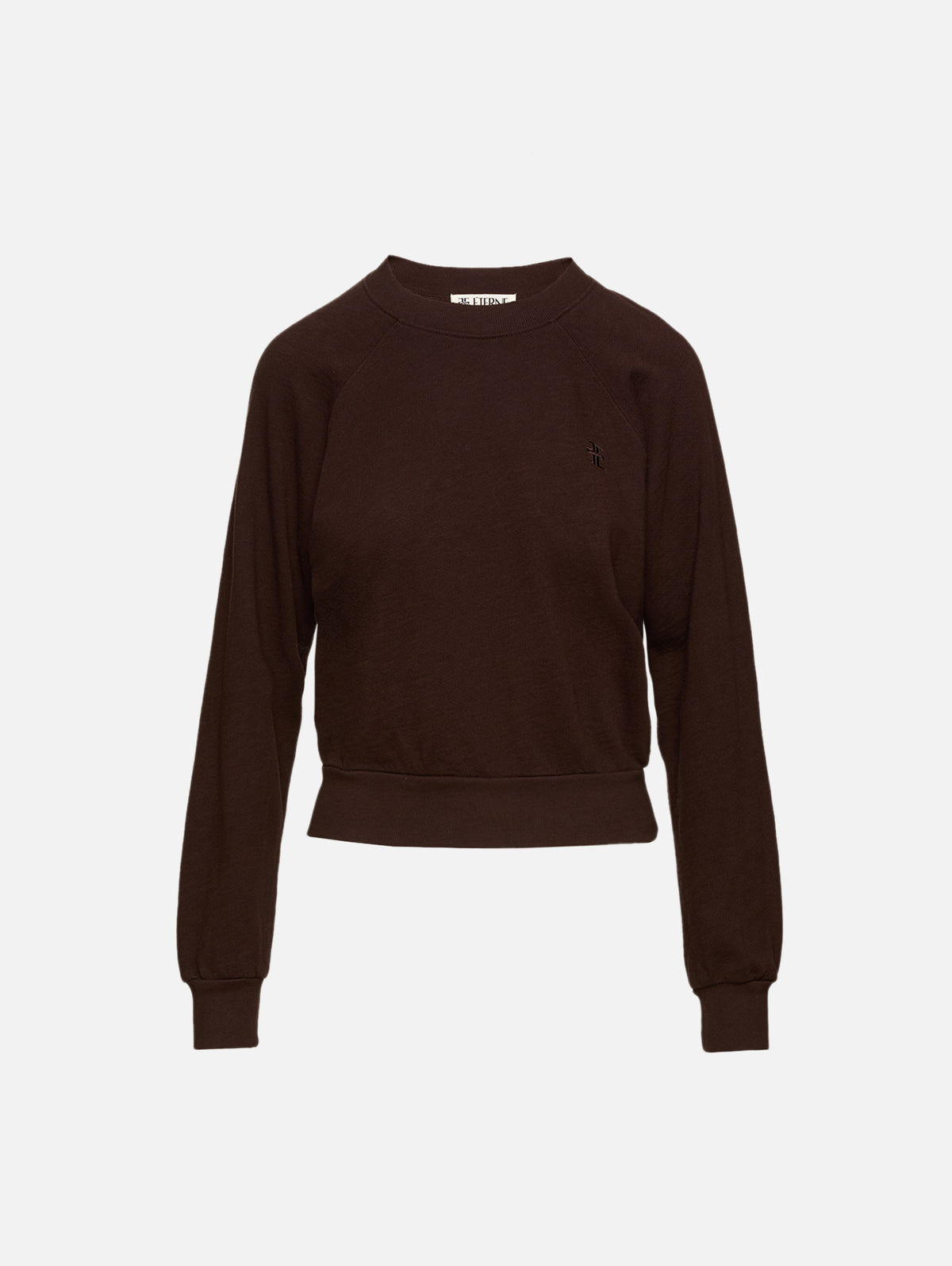 Shrunken Raglan Sweatshirt,ÉTERNE,ESPRESSO,Image 1
