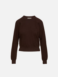 Shrunken Raglan Sweatshirt,ÉTERNE,ESPRESSO,Image 1