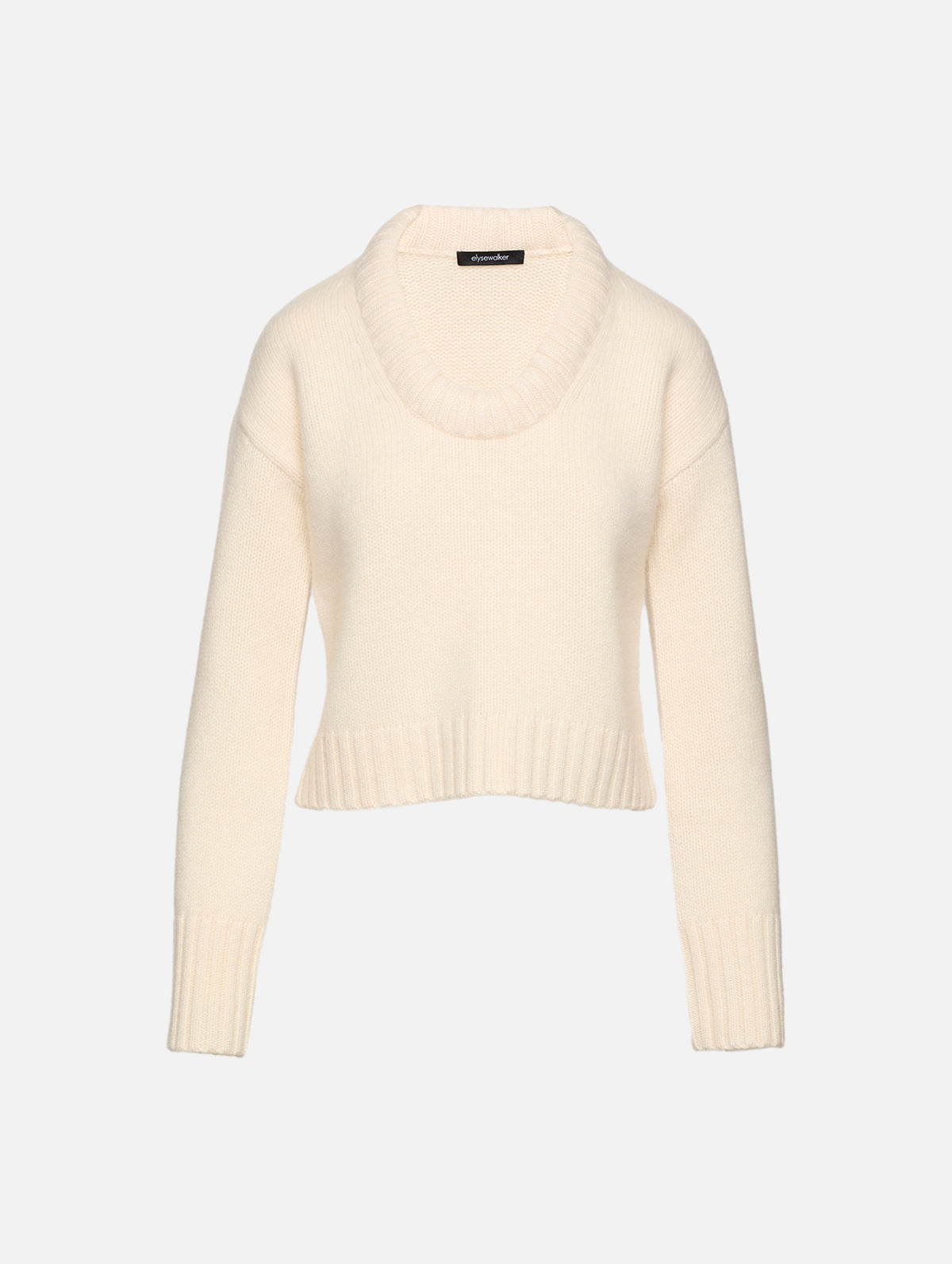 Amelia U Neck Sweater,ELYSEWALKER LABEL,CINNAMON,Image 1