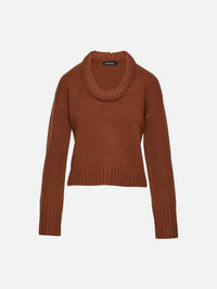 Amelia U Neck Sweater,ELYSEWALKER LABEL,CINNAMON,Image 4