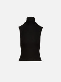 Lauren Sleeveless Turtleneck Top,LESET,BLACK,Image 1
