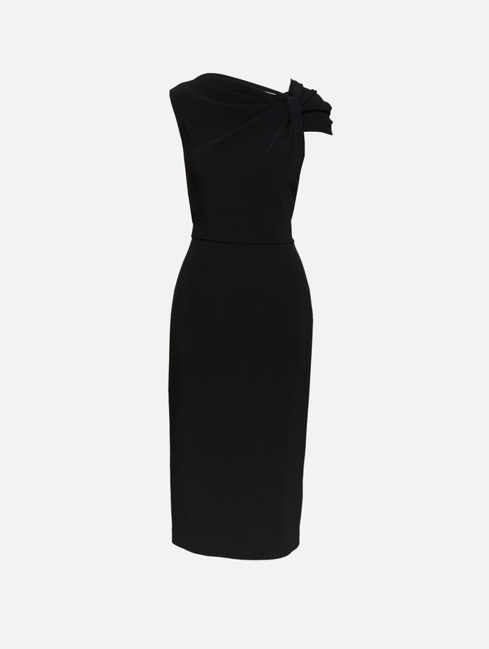 Draped Midi Dress,GIVENCHY,BLACK,Image 1