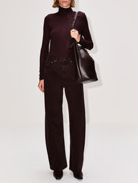 Pascale Turtleneck Top,AGOLDE,ROOT,Image 2