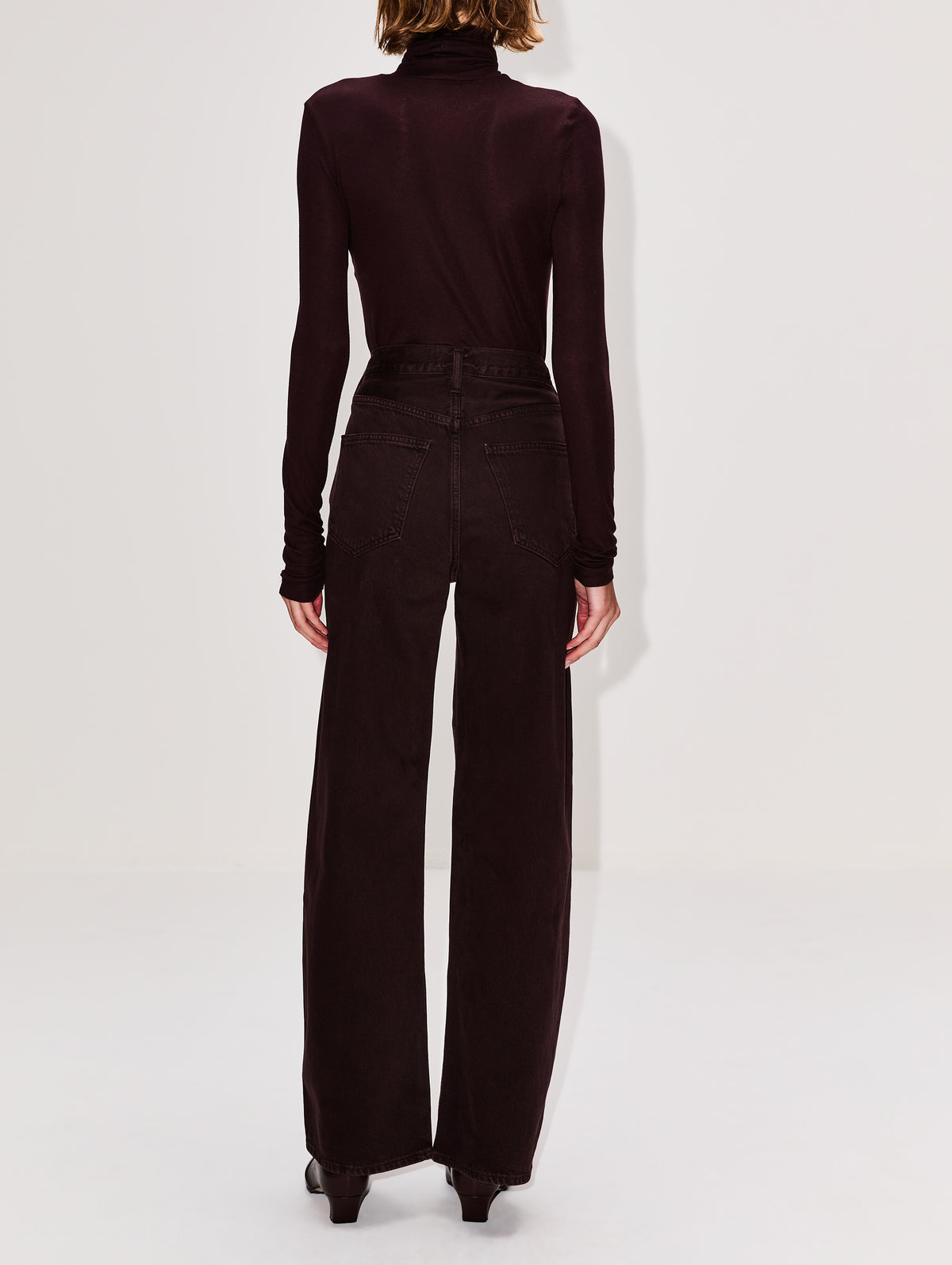 Pascale Turtleneck Top,AGOLDE,ROOT,Image 3