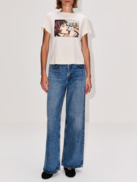 Classic Tee,RE/DONE,VINTAGE WHITE,Image 2