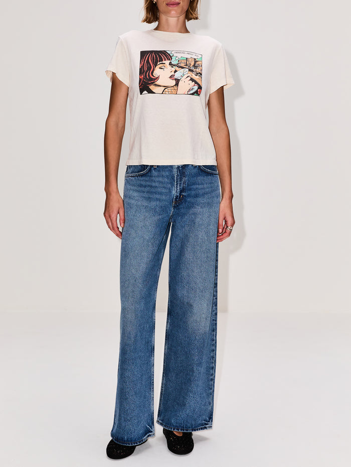 Classic Tee,RE/DONE,VINTAGE WHITE,Image 1