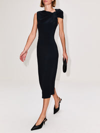 Draped Midi Dress,GIVENCHY,BLACK,Image 3