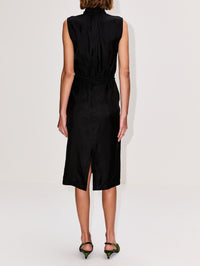 Tie Neck Dress,GUCCI,BLACK,Image 4