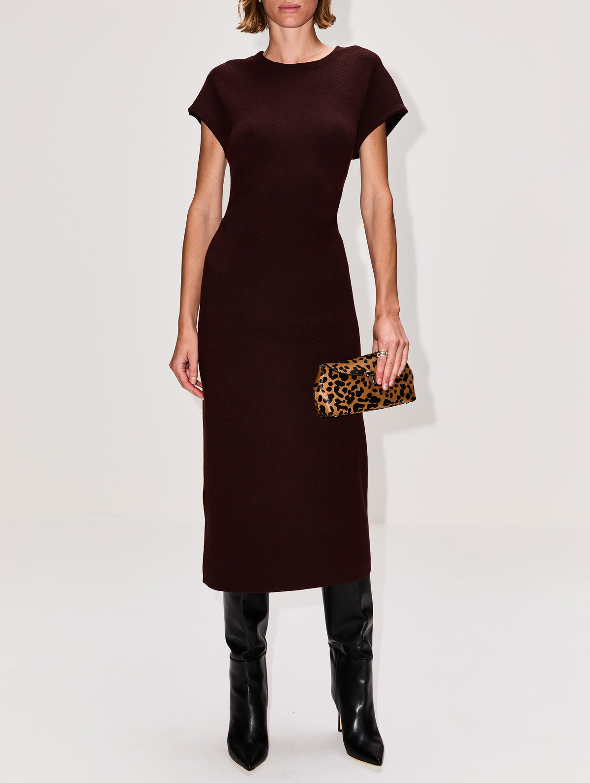 Cap Ferrat Dress,LA LIGNE,CHOCOLATE,Image 2