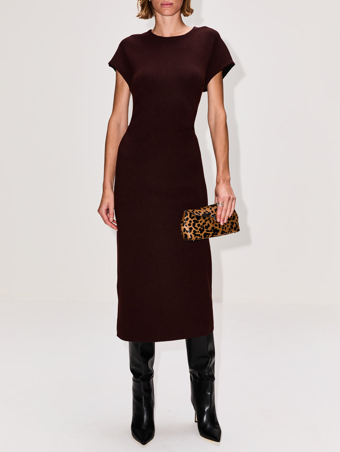 Cap Ferrat Dress,LA LIGNE,CHOCOLATE,Image 1