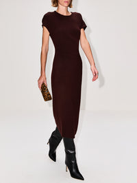 Cap Ferrat Dress,LA LIGNE,CHOCOLATE,Image 3