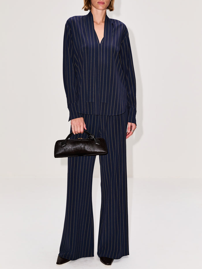 Roman Pant,LA LIGNE,NAVY TAN,Image 1