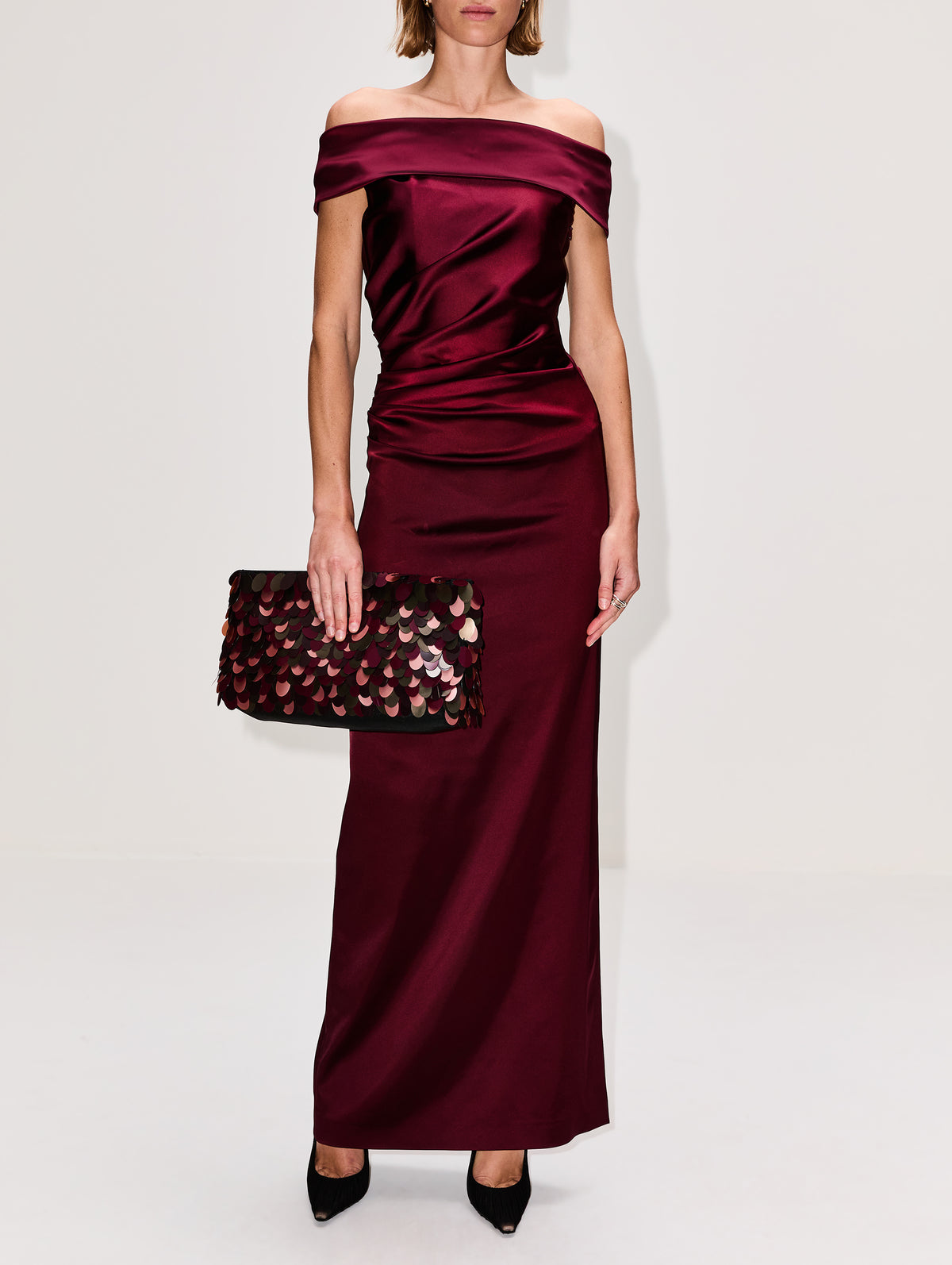 Opaco Gown,MAX MARA,RASPBERRY,Image 2